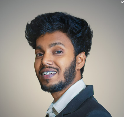 Bearded man smilin